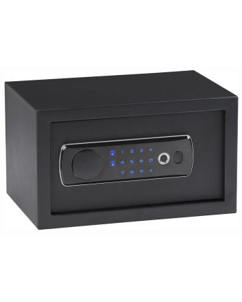 Bulldog BD5010 DuoDigital Keypad/Biometric/Key Entry Black Powder Coat Steel Holds 1 Handgun LED Keypad