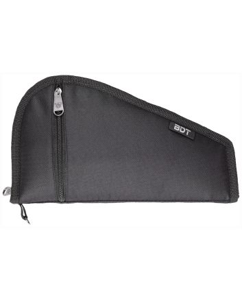 Bulldog BDT619B Deluxe Pistol Case With Pocket &amp; Sleeve, Black Water-Resistant Outer Shell, Impact-Resistant Padding, Heat-Resistant Quilted Lining 9"L x 6" H