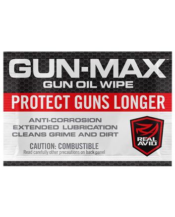 Real Avid AVGMW25 Gun-Max Gun Oil Against Corrosion &amp; Lubricates Wipes 25 Count