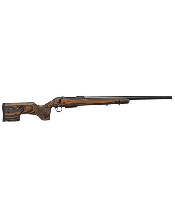 CZ-USA 07504 CZ 600 Range Full Size 6mm Creedmoor 5+1 24" Black Nitride Steel Threaded Barrel, Black Drilled &amp; Tapped Receiver, Brown &amp; Gray Laminate Fixed w/Adj Cheek Rest Stock, Right Hand
