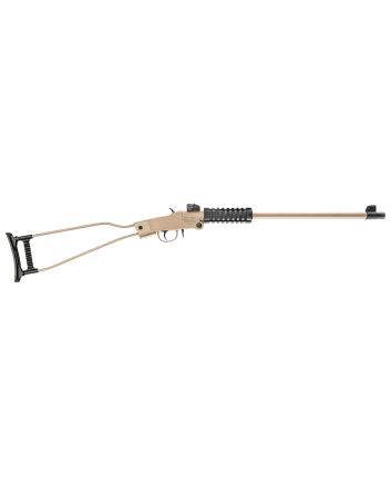 Chiappa Firearms 500255 Little BadgerFull Size 22 LR, 1 Shot 16.50" Desert Sand Cerakote Steel Barrel, Desert Sand Cerakote Quad Picatinny Receiver, Desert Sand Cerakote Wire Frame Stock, Right Hand