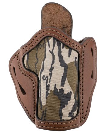 1791 Gunleather MOBH24BRWR BH2.4 Optic Ready OWB 2.4 Brown/Mossy Oak Leather Belt Slide Fits Walther PPQ/Sig P320/Springfield XD-M