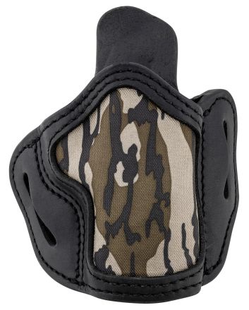 1791 Gunleather MOBH24SSBLR BH2.4S Optic Ready OWB Size 2.4 Mossy Oak/Stealth Black Leather Belt Slide Fits FN 509/Springfield XD-M/HK VP9SK Right Hand