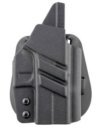 1791 Gunleather TACPDHOWBG43XMOSBLKR Tactical KydexOWB Black Kydex Paddle Compatible w/Glock 43/43X/43X MOS Right Hand