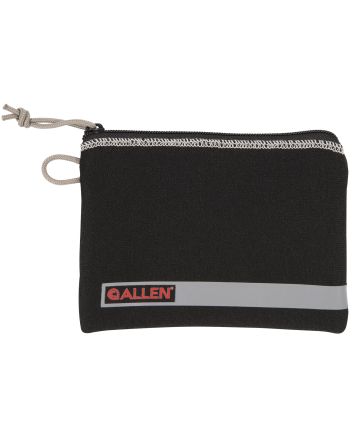 Allen 3626 Pistol PouchBlack Polyester w/Lockable Zippers, ID Label &amp; Fleece Lining Holds Compact Size Handgun 5" L x 7" W Interior Dimensions