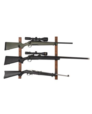 Allen 5656 Gun Collector 3 Gun Brown/Black Wood/Steel Holds 3 Rifle/Shotgun