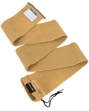 Allen 13172 Stretch Knit Gun Sock Coyote Silicone-Treated Knit w/Custom ID Labeling Holds Rifles with Scope or Shotguns 52" L x 3.75" W Interior Dimensions