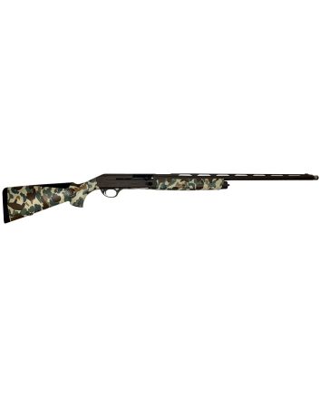 Sauer SASA1228CBFBOS SL-5 Waterfowl 12 Gauge 3.5" 3+1 28", Brown Cerakote Barrel/Rec, Fred Bear Old School Camo Furniture, LPA Front Sight, 5 Ext. Chokes Included