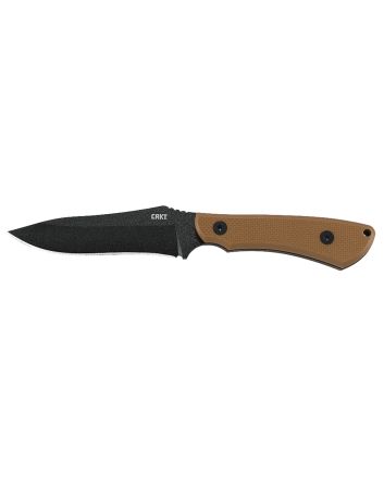 CRKT 2083 Ramadi4.37" Fixed Plain Black Matte Baked-On Anti Rust SK-5 Steel Blade/Coyote Textured G10 Handle Includes Sheath