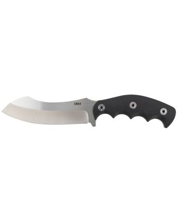 CRKT 2866 Catchall5.51" Fixed Sheepsfoot Plain Brushed Satin 8Cr13MoV SS Blade/Black GRN w/Rubber Overlay Handle Includes Sheath