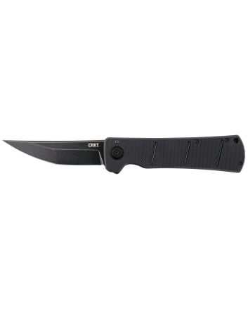 CRKT 2908 Inazuma No Ken3.68" Folding Plain Stonewashed D2 Steel Blade/ Black G10 Handle Includes Pocket Clip