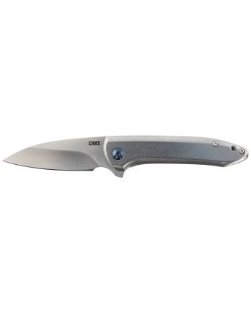 CRKT 5385 Delineation2.94" Folding Wharncliffe Plain Satin 8Cr13MoV SS Blade/ Satin Stainless Steel Handle Includes Pocket Clip