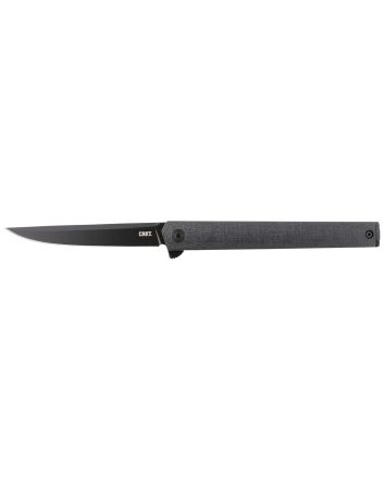 CRKT 7097K CEO Blackout 3.35" Folding Plain Black EDP AUS-8A SS Blade/Black GRN Handle Includes Pocket Clip