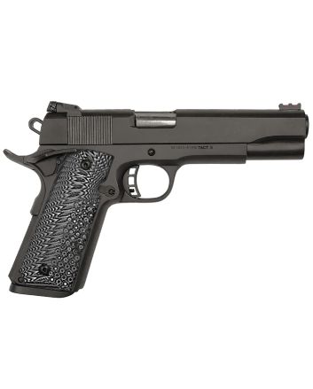 Taylors &amp; Company 230057 1911 A1 Tac Ultra 10mm Auto Caliber with 5" Barrel, 8+1 Capacity, Overall Black Parkerized Finish Steel, Beavertail Frame, Serrated Slide &amp; Black/Gray G10 Grip