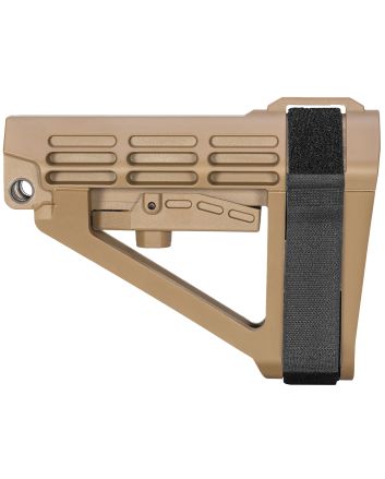 SB Tactical SBA4X02SB SBA4 X Synthetic Flat Dark Earth 5-Position Adjustable for AR-Platform (Tube Not Included)