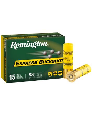 Remington Ammunition 26877 Express Buckshot 20Gauge 2.75" 3Buck Shot 15 Per Box/5 Case
