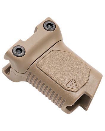 Strike Industries ARCMAGRAILSFDE Angled Vertical Grip Short Flat Dark Earth Polymer with Cable Management Storage for Picatinny Rail