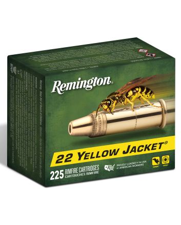 Remington Ammunition 21233 Yellow Jacket Rimfire 22LR 33gr Truncated Cone Hollow Point 225 Per Box/10 Case