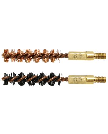 Otis FG265NB Bore Brush Set6.5mm/264/260 Cal 8-32" Thread 2" Long Bronze/Nylon Bristles 2 Per Pkg