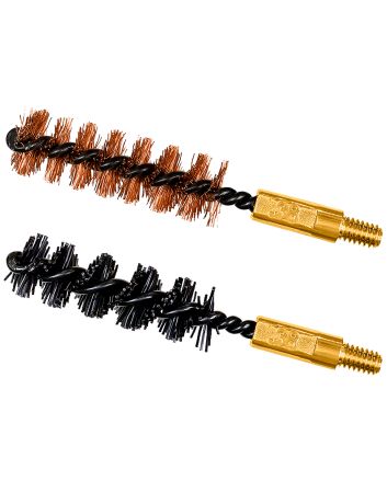 Otis FG338NB Bore Brush Set9mm/38 Spl/375/380 Cal 8-32" Thread 2" Long Bronze/Nylon Bristles 2 Per Pkg