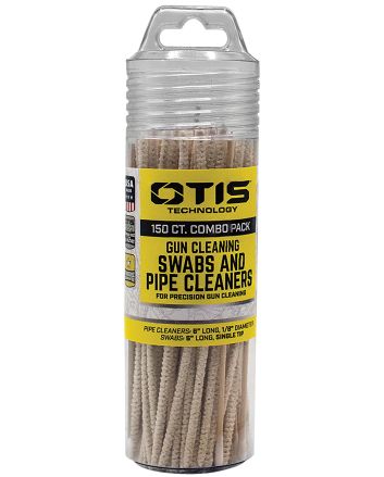 Otis FG241857 Swabs &amp; Pipe Cleaners Combo Pack Cotton/Wood 6" Long 100 Swabs/50 Pipe Cleaners Includes Reusable Storage Tube