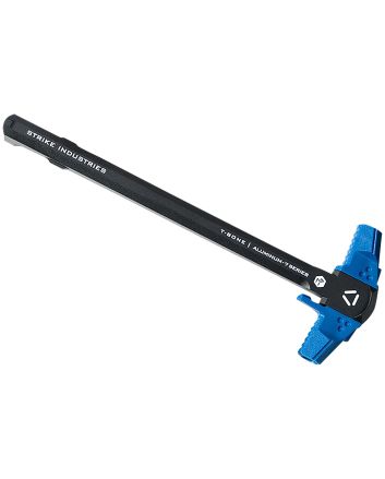 Strike Industries AR-TBCH-223-BK-BLU T-Bone Charging Handle .223/5.56x45mm Nato Blue Polymer Handles Aluminum Shaft for AR-15