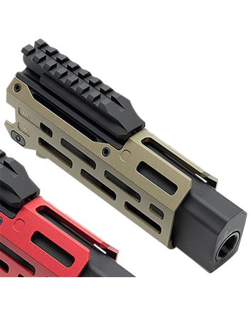 Strike Industries CEVOHG6FDE Strike6" M-Lok Flat Dark Earth Aluminum with Faux Suppressor for CZ Scorpion EVO (7.72" Barrel Length)