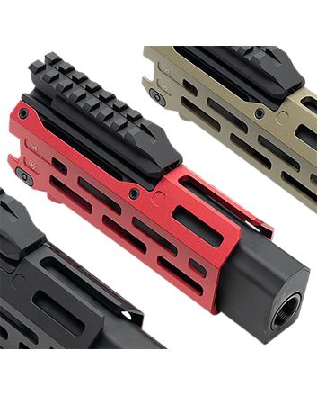 Strike Industries CEVOHG6RED Strike6" M-Lok Red Aluminum with Faux Suppressor for CZ Scorpion EVO (7.72" Barrel Length)
