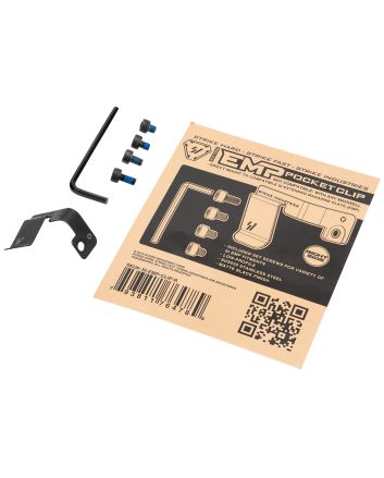 Strike Industries EMPCLIPR Magazine Pocket ClipStainless Steel Black for SI EMP Mag Extension Right Hand