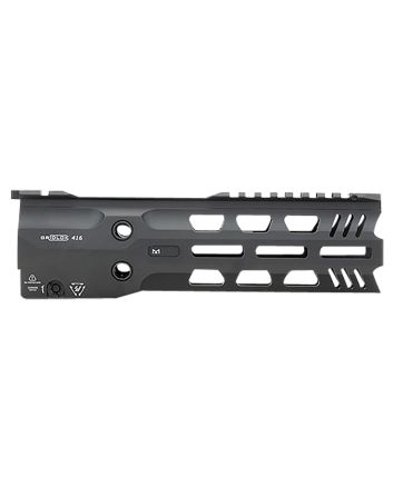 Strike Industries GRIDLOK-416-FD-9 GridLok Full Duty With Quick Detach System 9"L 1.57"D M-LOK Black Aluminum for HK 416, HK MR556, M27 IAR