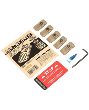 Strike Industries LINK-COVER-FDE LINK CoverFlat Dark Earth Polymer for M-lok &amp; Keymod Rails 5 Pack