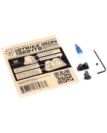 Strike Industries P320SIGHTSSH Strike Iron SightsBlack/Blank Front Sight Black/Blank Rear Sight Sig Sauer P320 with Rear Dovetail Suppressor Height