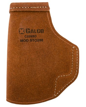 Galco STO286 Stow-N-GoIWB Natural Leather Belt Clip Fits Glock 26 Gen3-5/27 Gen3-5/33 Right Hand