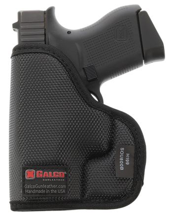 Galco SOU652B StukOn-UBlack Gripper Shell Compatible w/ Glock 33/S&amp;W M&amp;P Shield/Taurus G2C Pocket Mount Ambidextrous