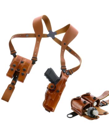Galco VHS4212 VHS 4.0 Shoulder System Size Fits Chest Up To 56" Tan Leather Harness Fits 1911 Fits 5" Barrel Ambidextrous