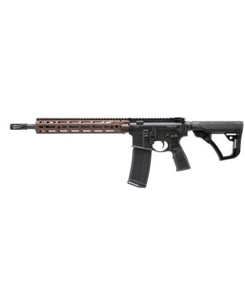 Daniel Defense 0219104238047 M4A1 RIII 5.56x45mm NATO 14.50" 30+1, Black Rec/Furniture, OEM Stock &amp; Grip, 12.50" FDE M-Lok Handgaurd, Ambi Controls, Pinned &amp; Welded Flash Hider