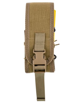 High Speed Gear 182RC0CB TACO X2R Mag Pouch Double Covered Coyote Brown Nylon MOLLE Compatible w/ Rifle