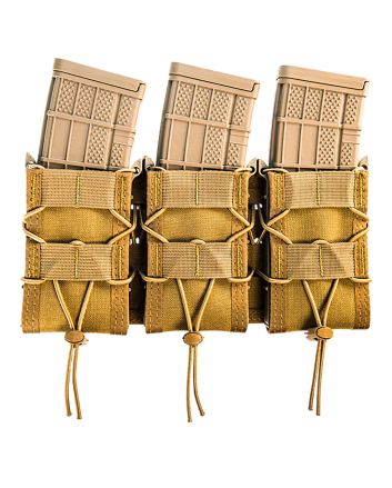 High Speed Gear 45TA00CB TACO Shingle Mag Pouch Triple Coyote Brown Nylon MOLLE Compatible w/ Rifle