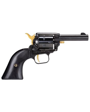 Heritage Mfg BK22B3GLD Barkeep22 LR 6 Shot, 3.60" Black Oxide Steel Barrel, Black Oxide w/Gold Controls Zinc Alloy Frame, Black Oxide Cylinder, Black Laminate Grip, Manual Safety, Exposed Hammer