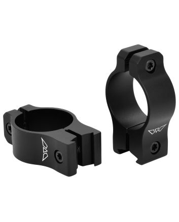 Warne V421M Rimfire Rings Vapor Matte Black Aluminum 1" Tube Medium Rimfire/Vertical Split 3/8" Dovetail 0 MOA