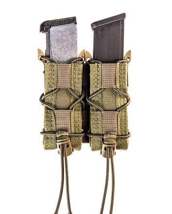 High Speed Gear 11PT02OD TACO Mag Pouch Double OD Green Nylon MOLLE Compatible w/ Pistol