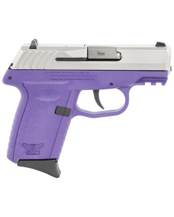 SCCY Industries CPX-2TTPUG3 CPX-2 Gen3 9mm Luger Caliber with 3.10" Barrel, 10+1 Capacity, Purple Finish Picatinny Rail Frame, Serrated Stainless Steel Slide, Polymer Grip &amp; No Manual Thumb Safety