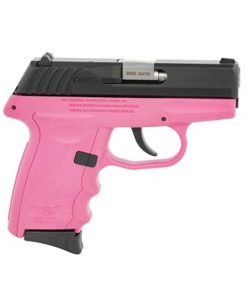 SCCY CPX-3CBPKG3 380 BLK SLIDE PNK GRIP NO SFE 10R
