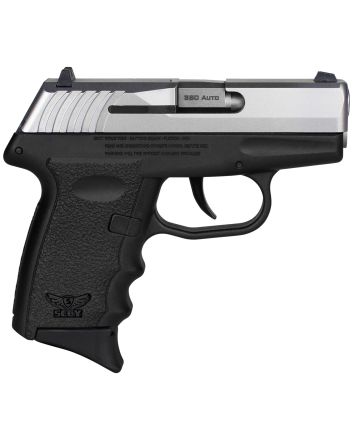SCCY Industries CPX-3TTBK CPX-3Sub-Compact Frame 380 ACP 10+1, 3.10" Stainless Quadlock Barrel, Serrated Stainless Steel Slide, Black Polymer Frame w/Finger Grooves, No Safety, Right Hand