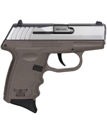 SCCY Industries CPX-3TTDE CPX-3Sub-Compact Frame 380 ACP 10+1, 3.10" Stainless Quadlock Barrel, Serrated Stainless Steel Slide, Flat Dark Earth Polymer Frame w/Finger Grooves, No Safety, Right Hand