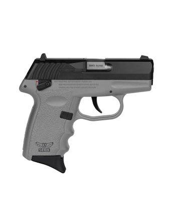 SCCY Industries CPX-4CBSG CPX-4380 ACP 10+1 2.96" Sniper Gray Polymer Serrated Black Nitride SS Slide Finger Grooved Sniper Gray Polymer Grip
