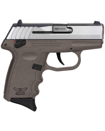 SCCY Industries CPX-4TTDE CPX-4380 ACP 10+1 2.96" Flat Dark Earth Polymer Serrated SS Slide Finger Grooved FDE Polymer Grip