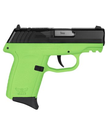 SCCY Industries CPX2CBLGRDRG3 CPX-2 Gen3 RD 9mm Luger 10+1 3.10" Lime Green Polymer w/Picatinny Rail Serrated Black Nitride SS Slide Lime Green Polymer Grip