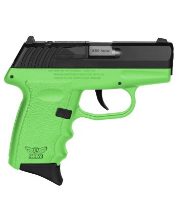 SCCY Industries CPX3CBLGRDRG3 CPX-3 RD 380 ACP 10+1 2.96" Lime Green Polymer/Serrated Black Nitride Stainless Steel Slide/Finger Grooved Lime Green Polymer Grip