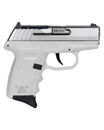 SCCY Industries CPX3TTWTRDRG3 CPX-3 RD 380 ACP 10+1 2.96" White Polymer/Serrated Stainless Steel Slide/Finger Grooved White Polymer Grip